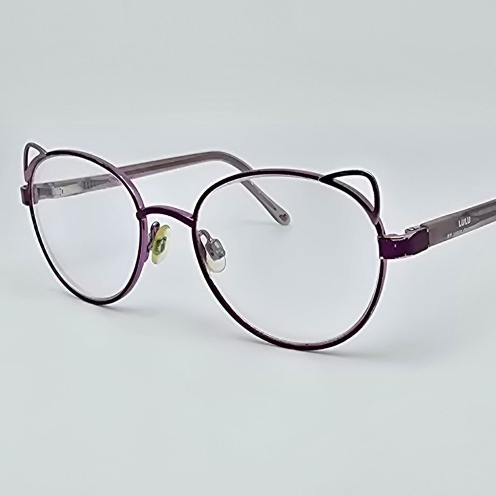 Lulu by Lulu Guinness LK026 B:39 Purple Lilac Cat Eye Kids Eyeglasses Frame 45mm
